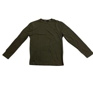 Everlast men’s long sleeve crew neck tee in olive green Pre owned